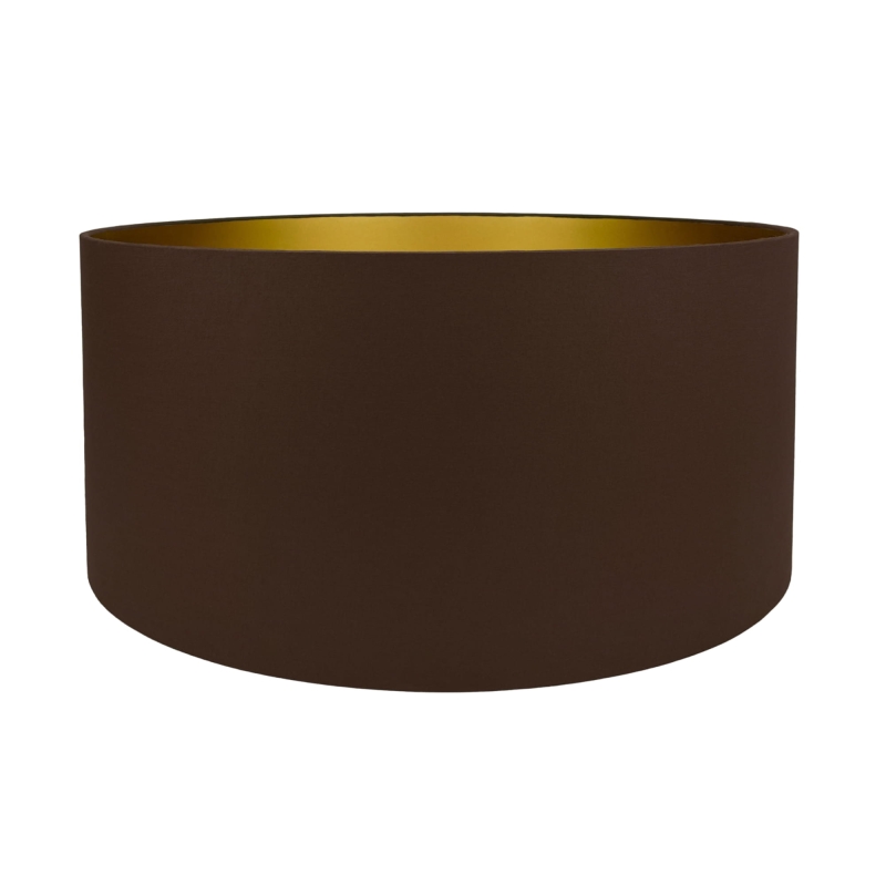 Duży brązowo-złoty abażur SOFIA - walec 50 cm
