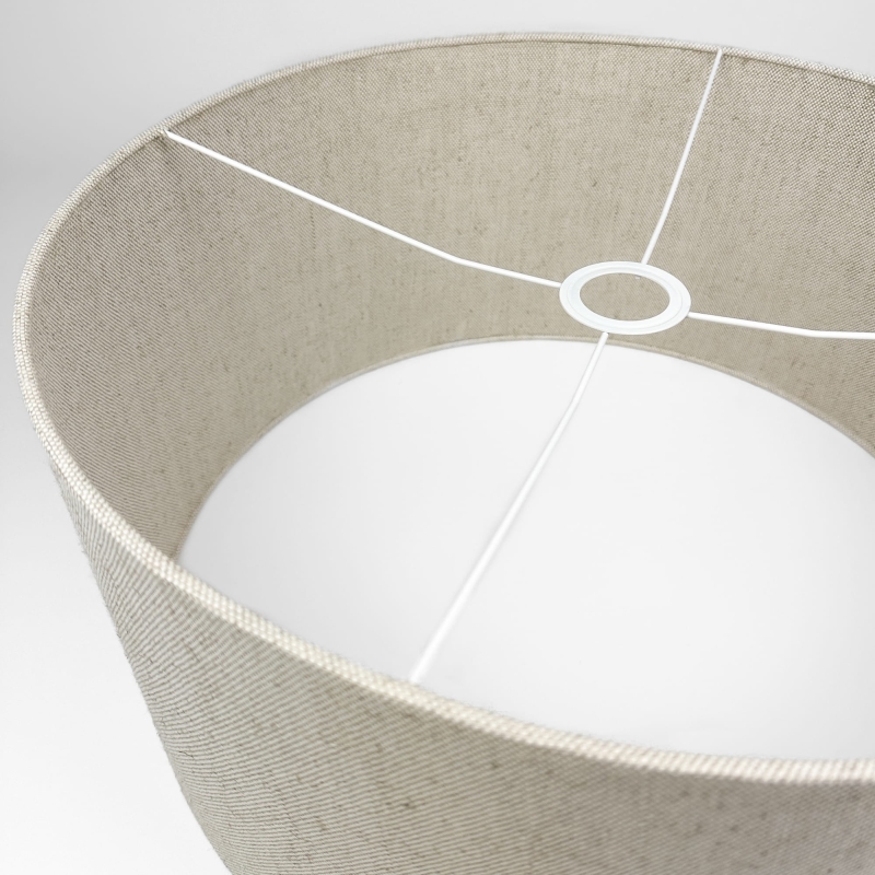 Lniany abażur walec 50 cm LINO - detal