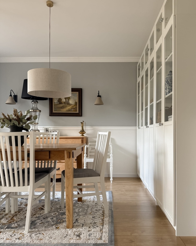 Lniany abażur walec 50 cm LINO - aranżacja