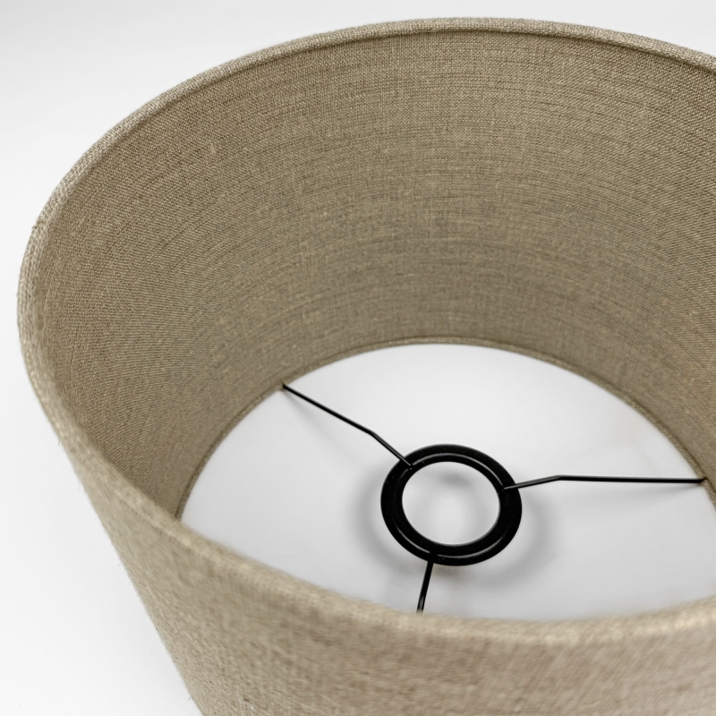 Lniany abażur do lampki nocnej walec 25 cm ILIA - detal