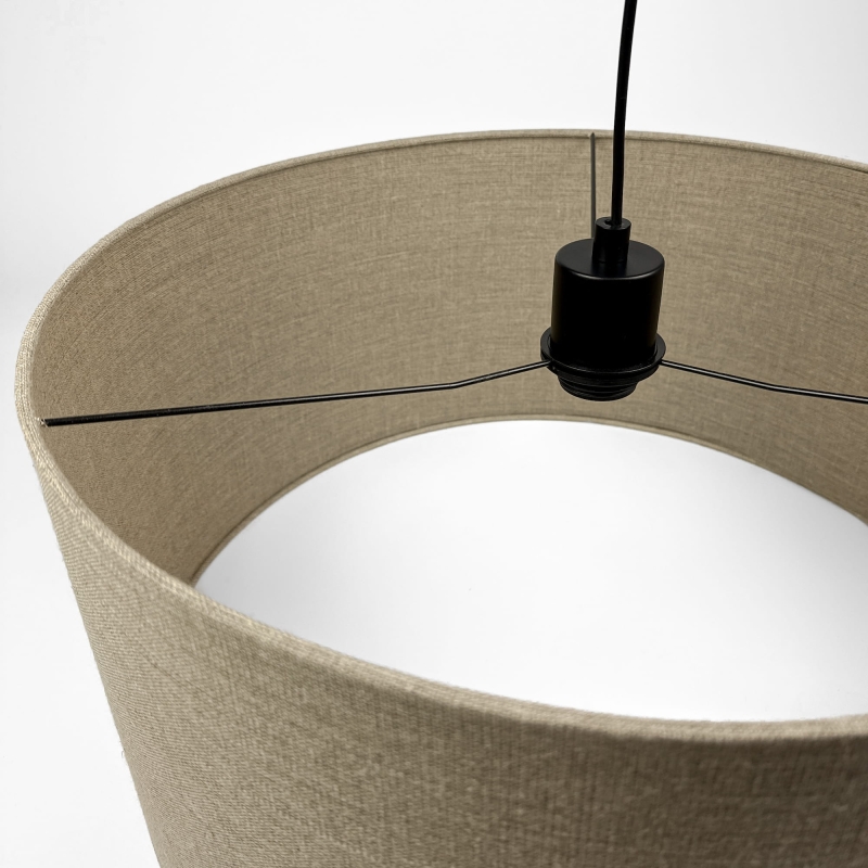 Lniana lampa wisząca z abażurem ILIA II - detal