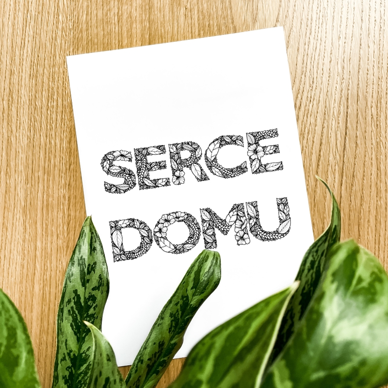 Plakat roślinny - Serce Domu