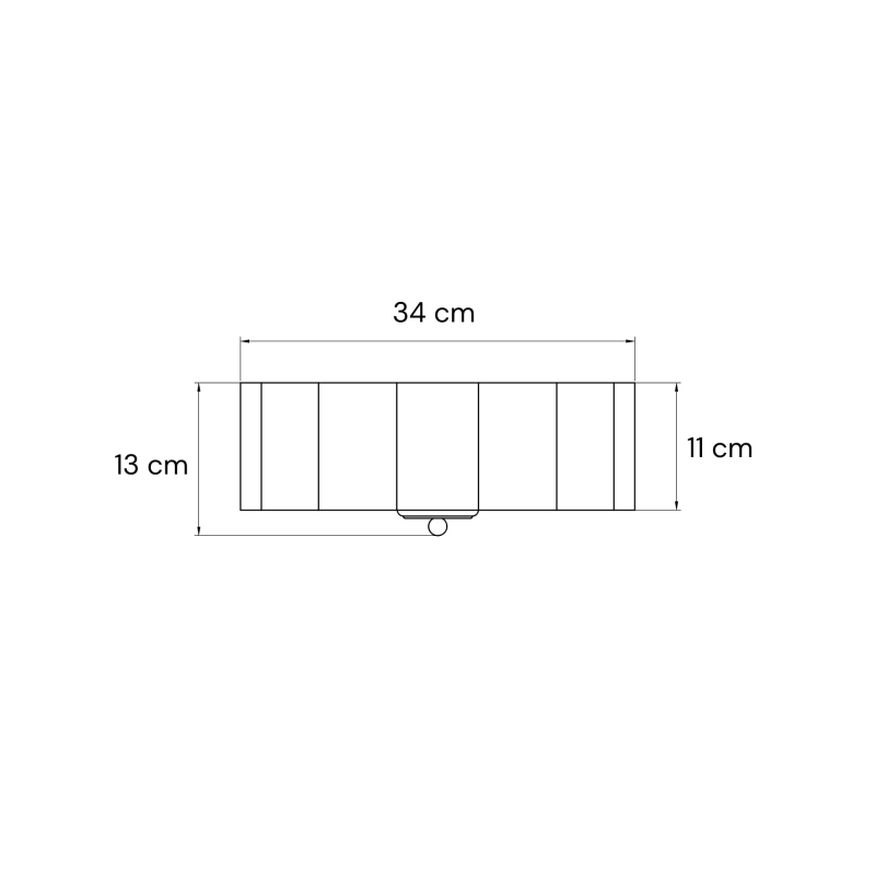 Biała lampa sufitowa/kinkiet PEONIA I śmietankowa biel, nikiel - rysunek.