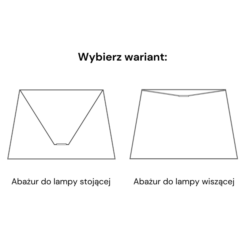 Duży biały abażur stożkowy 45 cm BASE - rysunek