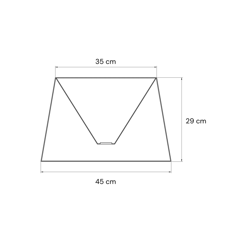 Duży biały abażur stożkowy 45 cm BASE - abażur do lampy stojącej