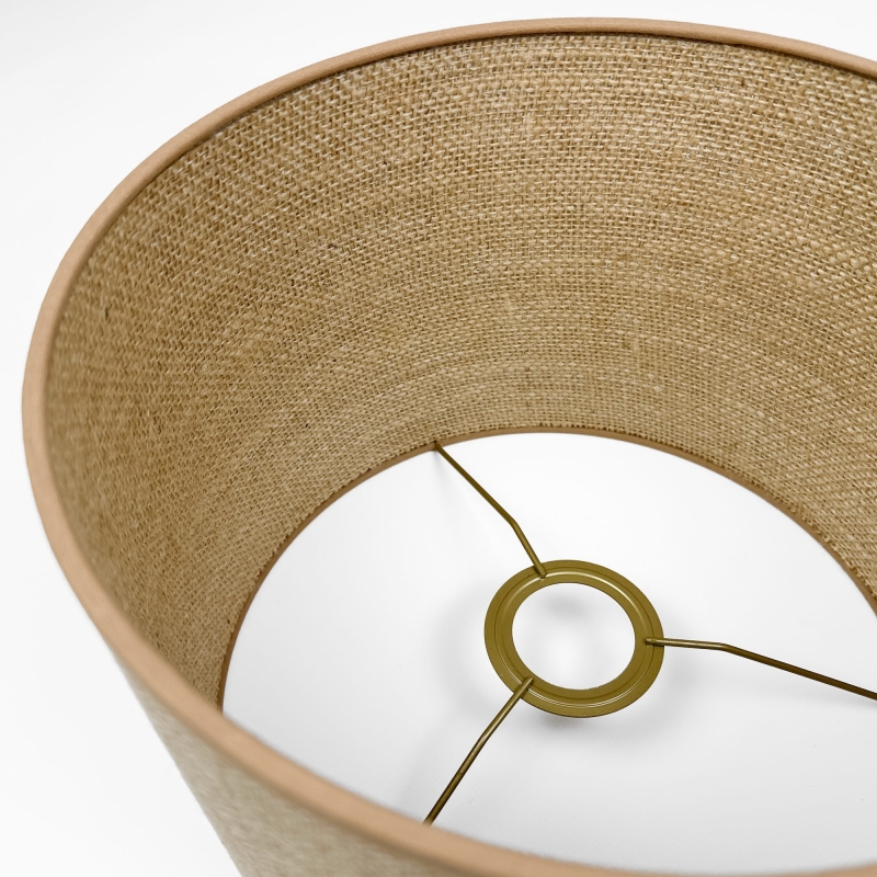 Mały jutowy abażur do lampki nocnej walec 25 cm TELA - detal