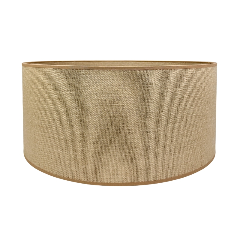 Beżowy abażur z juty walec 50 cm TELA