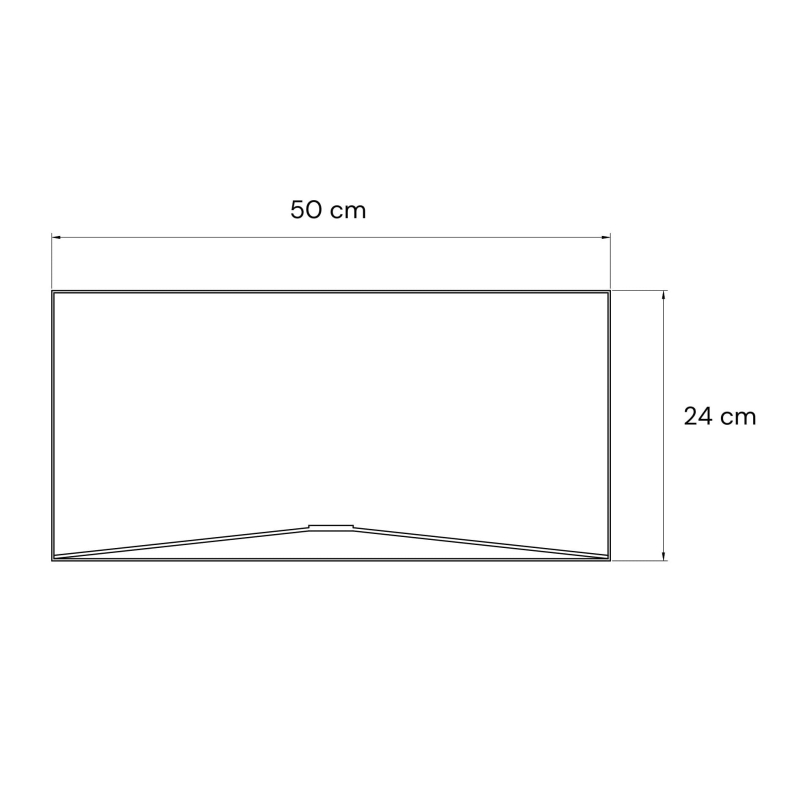 Beżowy abażur z juty walec 50 cm TELA - rysunek