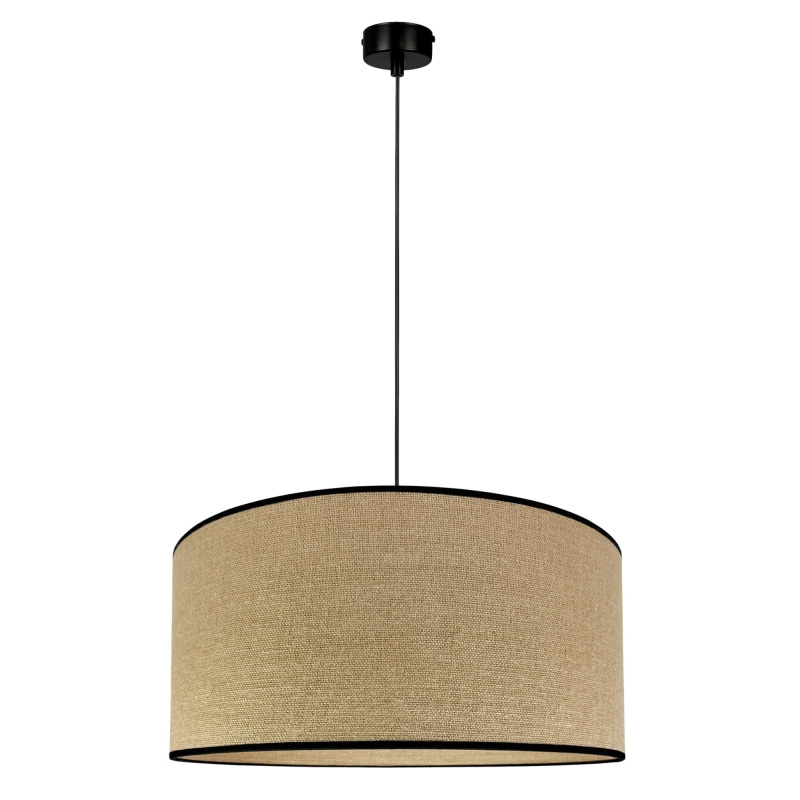 Jutowa lampa wisząca z czarnym zawieszeniem TELA BLACK II