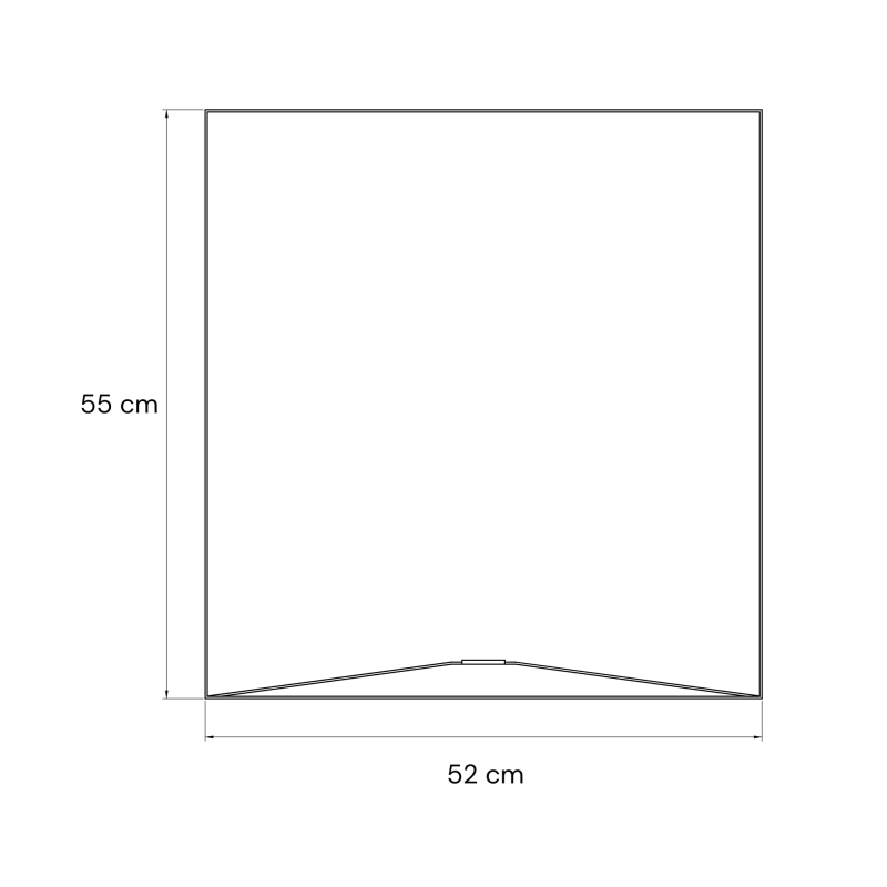 Biało-czarny abażur sześciokątny GABIA 52 cm - rysunek