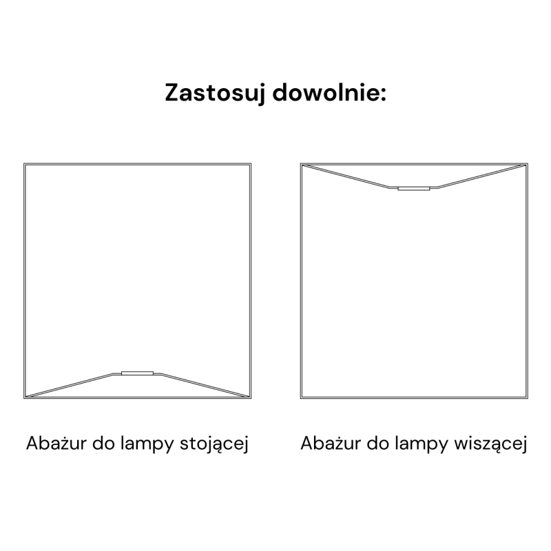 Lniany abażur sześciokątny 29 cm GABIA - rysunek