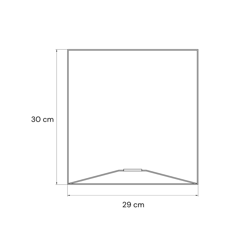 Lniany abażur sześciokątny 29 cm GABIA - rysunek