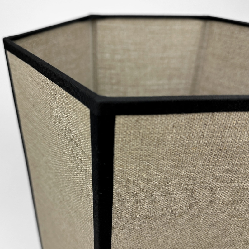 Lniany abażur sześciokątny 29 cm GABIA - detal