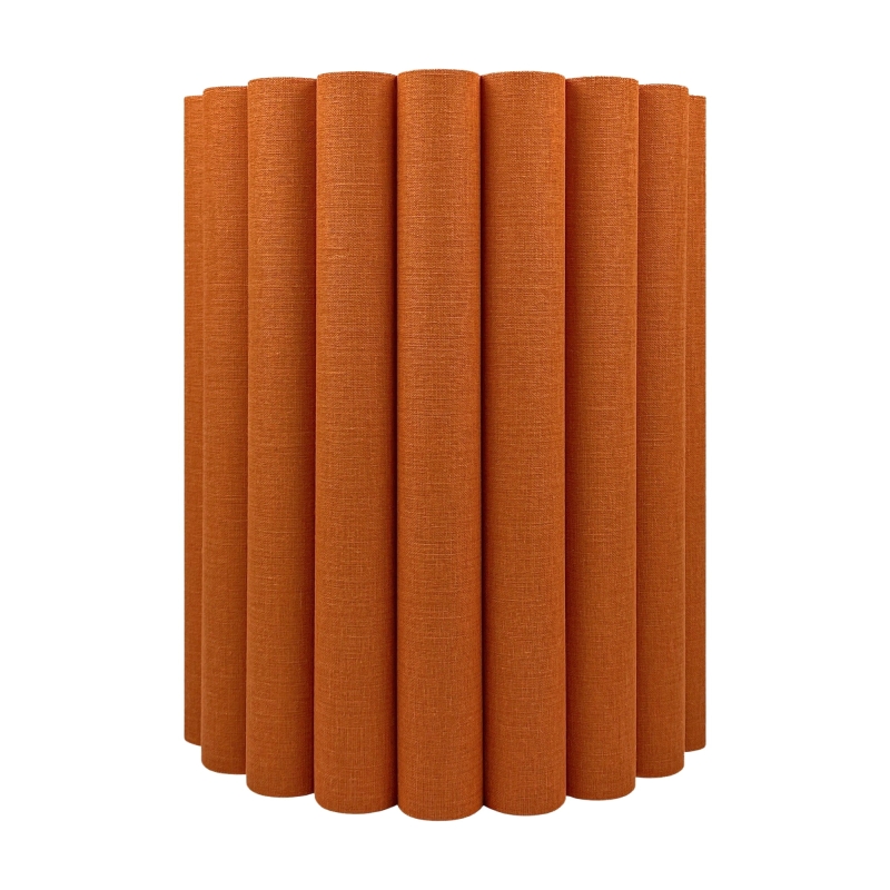 Pomarańczowy lniany abażur tuba 35 cm ONDE