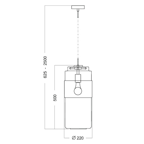 Lampa wisząca UMBRIEL LONG - rysunek
