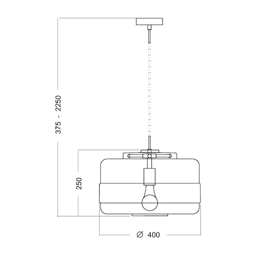 Lampa wisząca UMBRIEL WIDE - rysunek