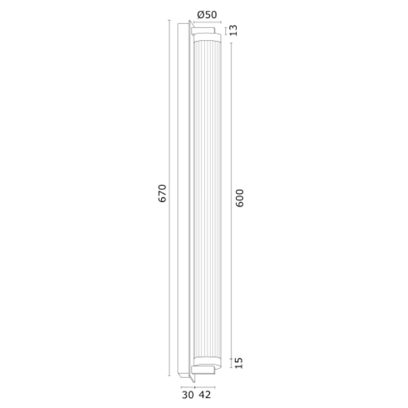 Duży mosiężny kinkiet podłużny HAMPTON