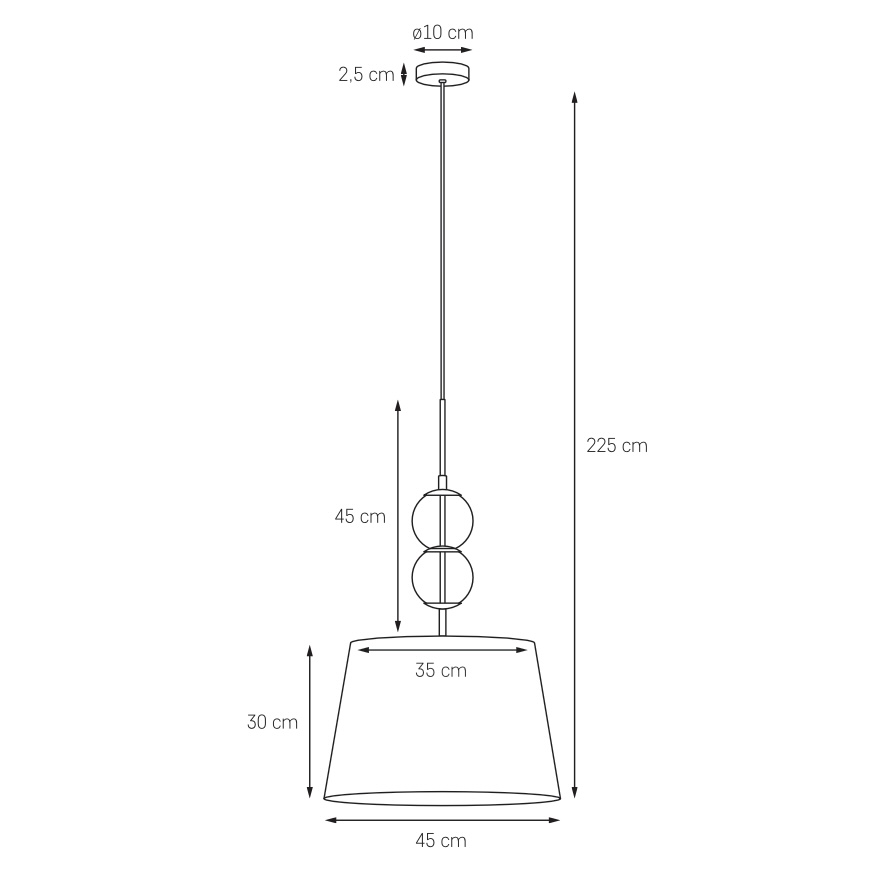 Lampa wisząca COCO M - rysunek