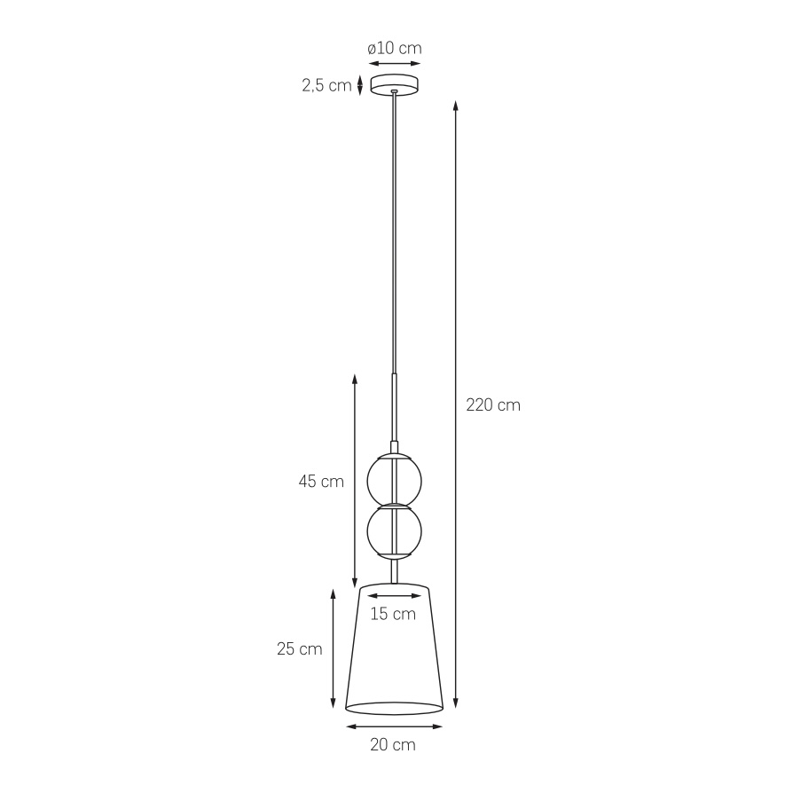 Lampa wisząca COCO S - rysunek
