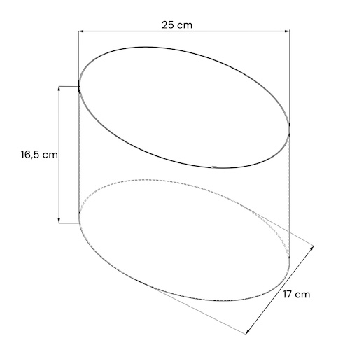 Abażur BASE owal 25 cm