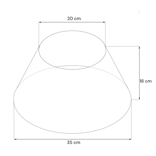 Abażur TELA BLACK 35 cm
