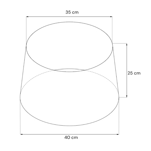 Abażur BASE VELVET 40 cm