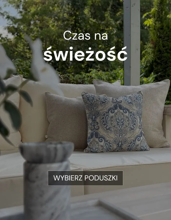 Wiosenne poszewki na poduszki z naturalnych tkanin oraz wzorzystych żakardów. RL DESIGN